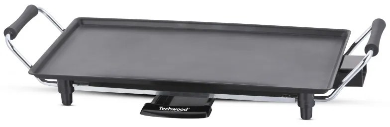 Скара тепаняки Techwood TTP-2343, 2000W, 43x23 см, Незалепващо покритие, Термостат, Черен