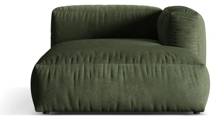 Зелен кадифен модул за диван (десен ъгъл) Martina – Micadoni