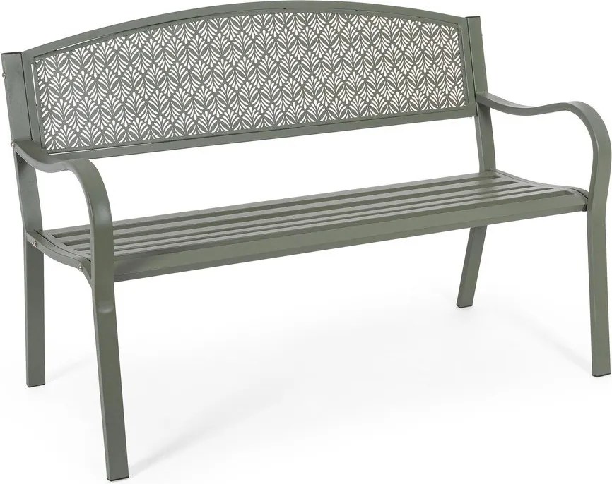 Градинска пейка метална в цвят каки Lizette – Bizzotto