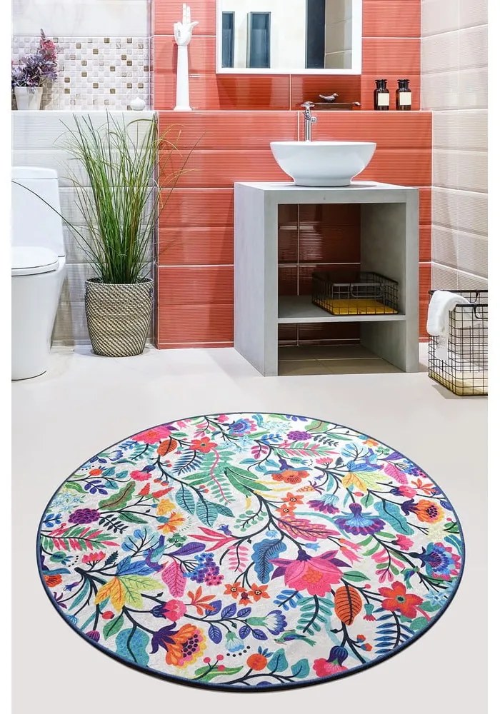 Килимче за баня Wild Garden Circle, ø 100 cm - Foutastic