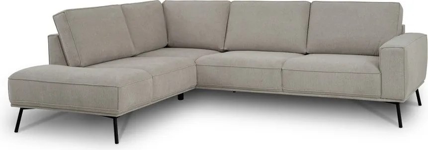 Сиво-бежов шенилов ъглов диван (ляв ъгъл/L форма) Amsterdam – Scandic