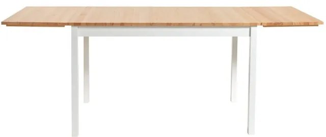Сгъваема маса за хранене от бор с бяла конструкция , 120 (200) x 70 cm Brisbane - Bonami Essentials