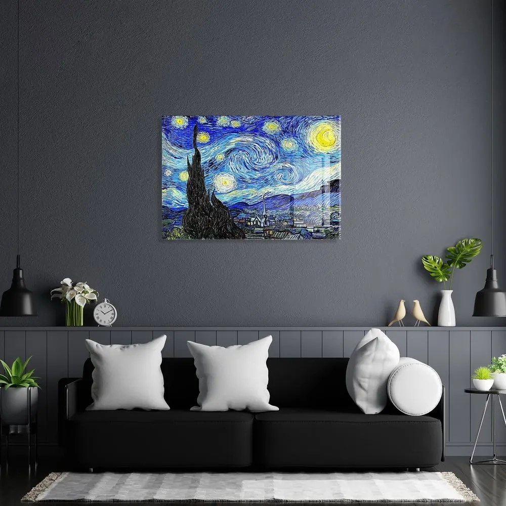 Картина върху стъкло 100x70 cm Vincent van Gogh - Wallity