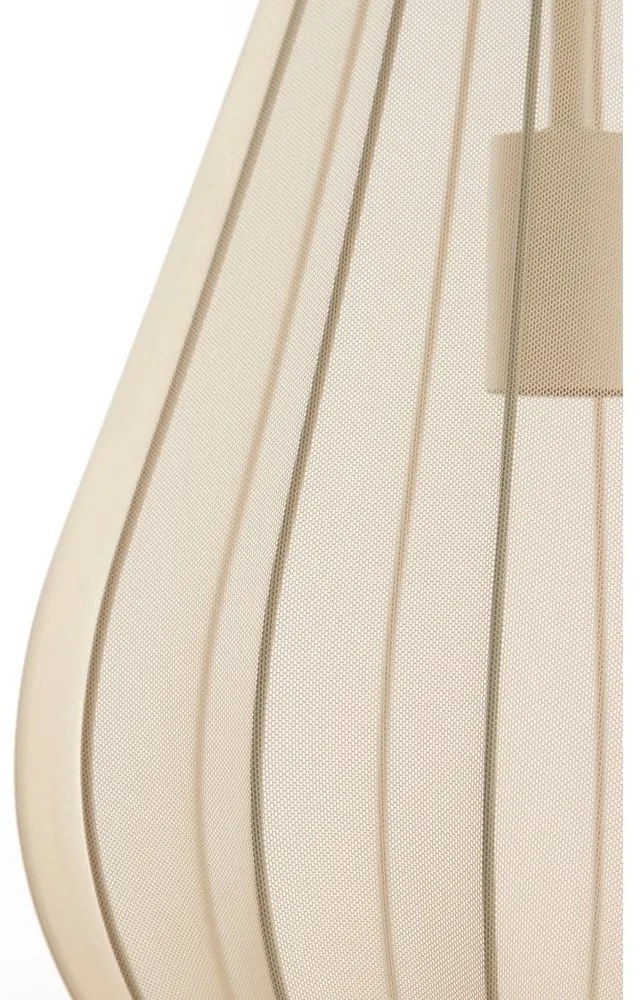 Бежово висящо осветително тяло с текстилен абажур Itela – Light &amp; Living