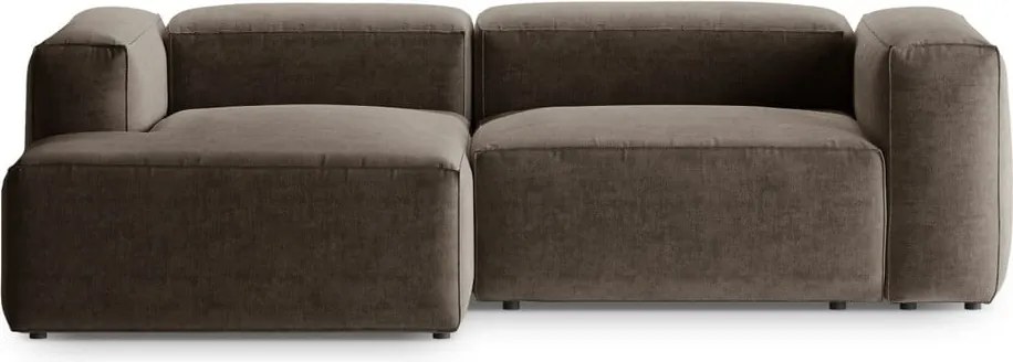 Кафяв ъглов диван (ляв ъгъл) Bergamo – Cosmopolitan Design
