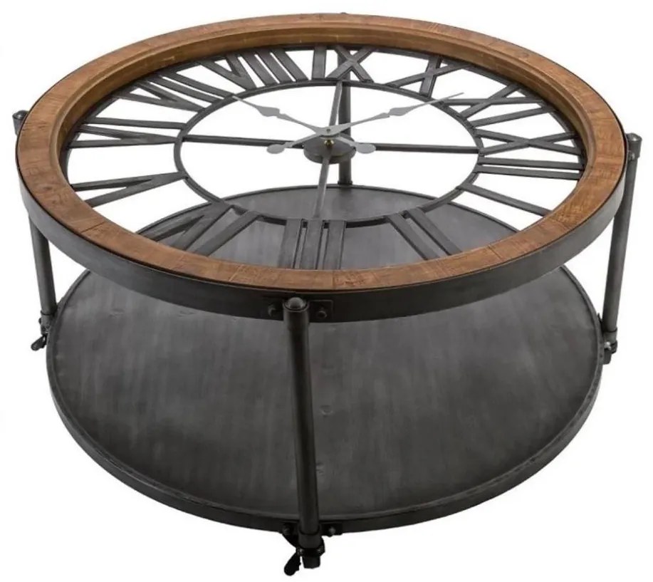 Масичка за кафе с часовник CHRONO 89,5x47 см 1xAA