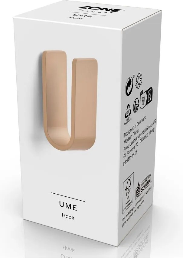 Бежова стенна алуминиева кука Ume – Zone