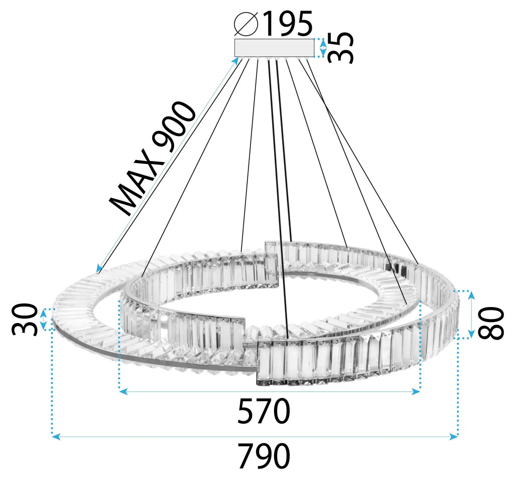 Лампа LED APP1525-CP60/80 CHROME