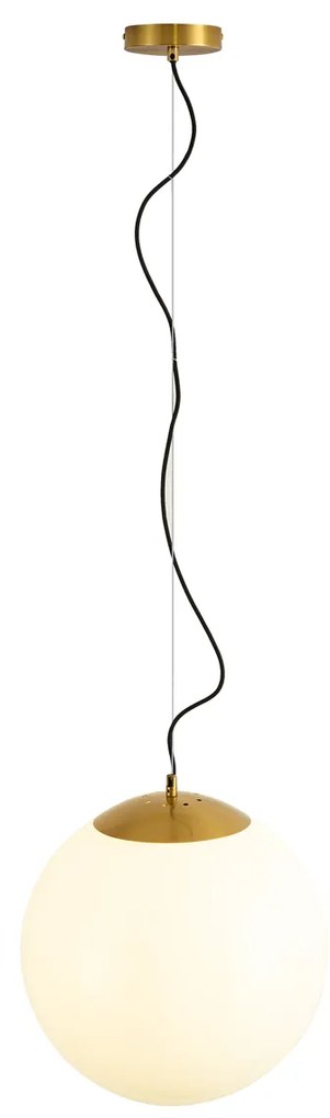 Скандинавски висящ аплик от опалово стъкло 40 см - Ball 40