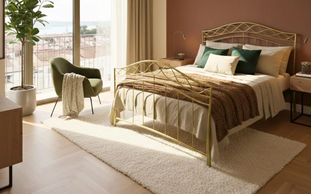 Легло Dalida-110x190-Gold-Με ποδαρικό