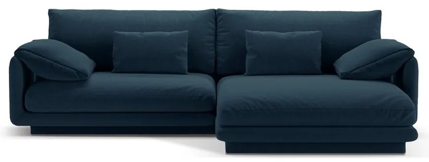 Тъмносин ъглов диван (десен ъгъл) Torino – Micadoni Home