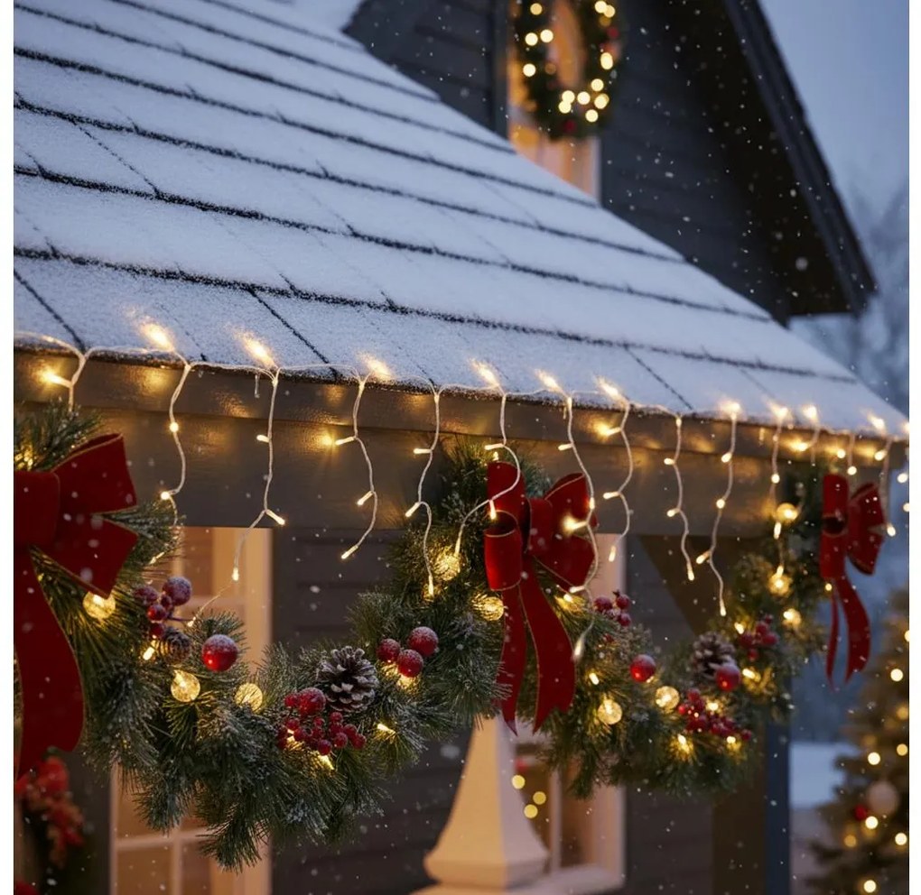Brilagi - LED външна коледна гирлянда 400 LED, 8 функции, 23 m, IP44, топло бяло