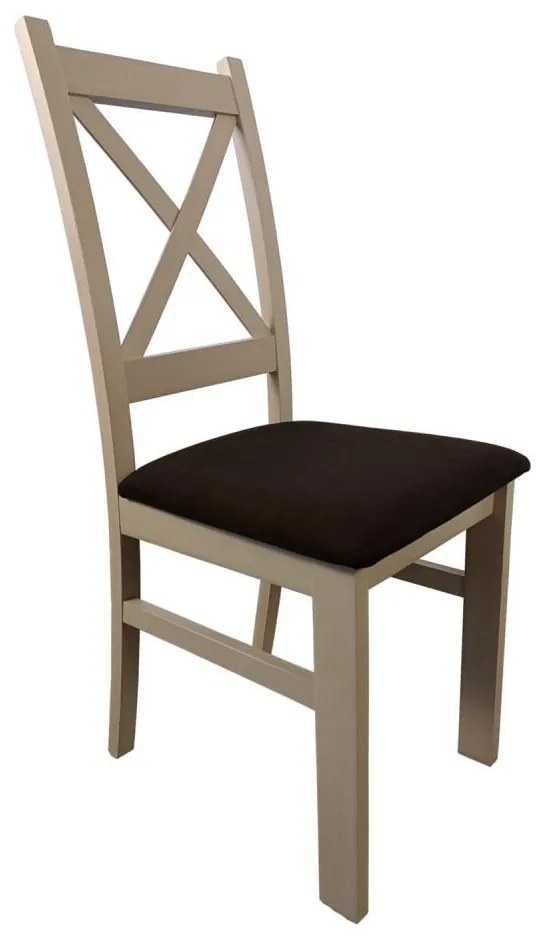 Трапезен стол NATE дъб сонома/тъмно кафяв