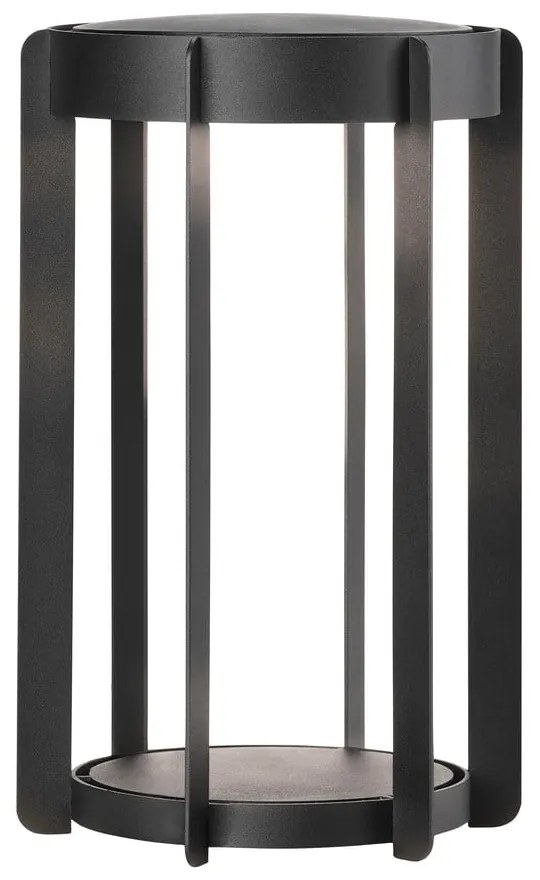 Черен екстериорен LED фенер с USB (височина 30 cm) Firefly – Zone