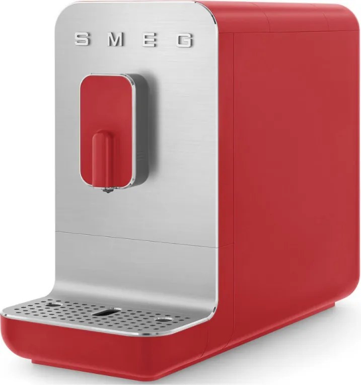 Еспресо машина SMEG Collezione BCC01RDMEU, 1350 W, 19 bar, 1.4 л, 8 функции, Вградена мелачка, Червен