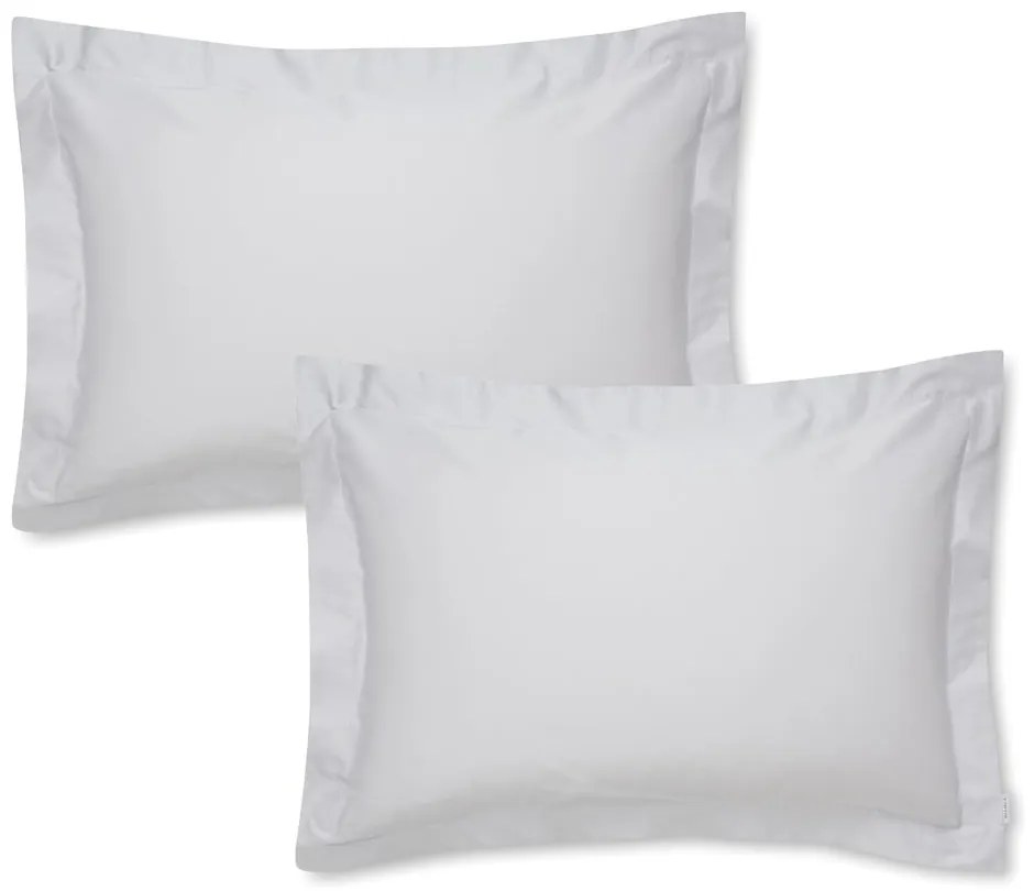 Комплект от 2 калъфки за възглавници от сив памучен сатен Oxford, 50 x 75 cm Cotton Sateen - Bianca