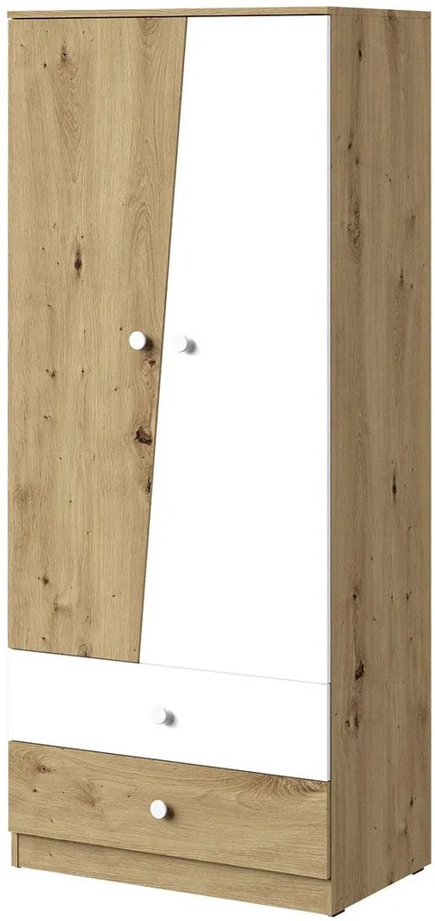 Гардероб Nero 01 2-door-Natural-White