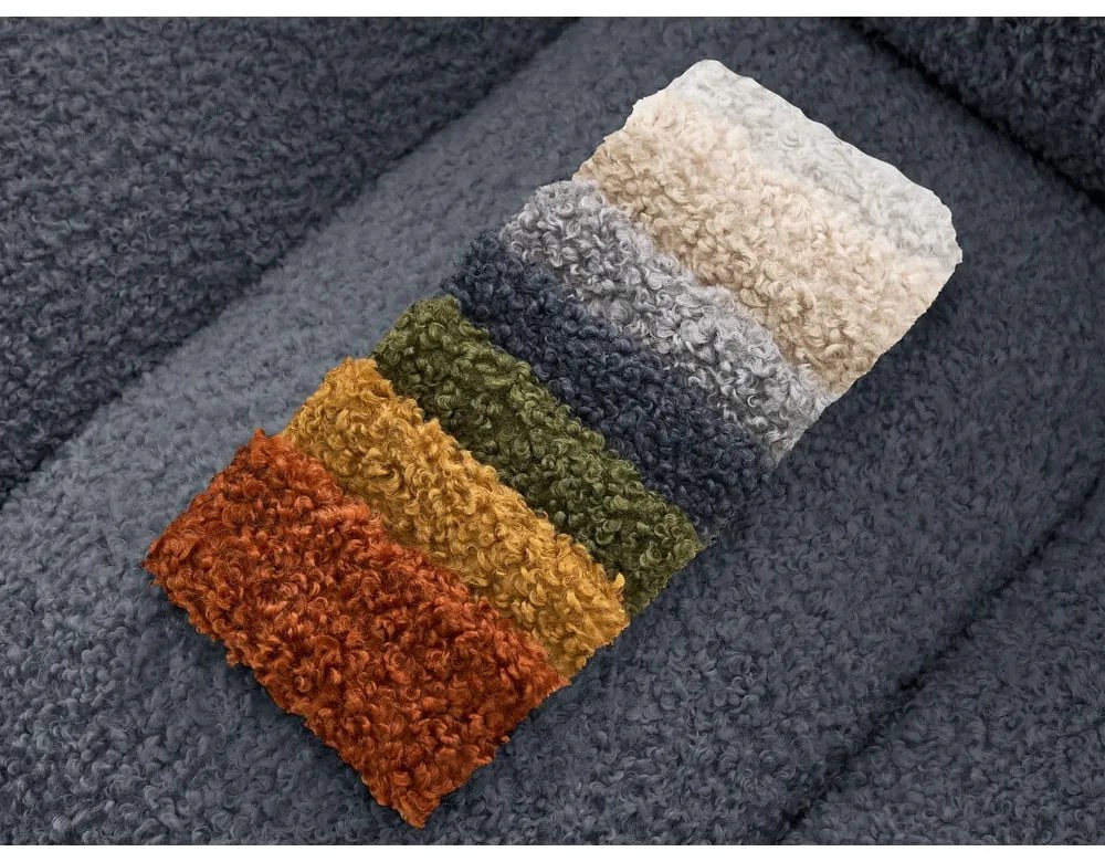 Тъмносива табуретка от прежда с примки от букле Hippolyte – Bobochic Paris