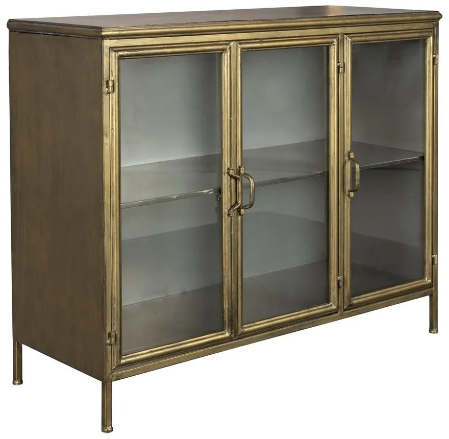 Метална витрина в златист цвят 100x80x38,5 cm Gertlush – Dutchbone