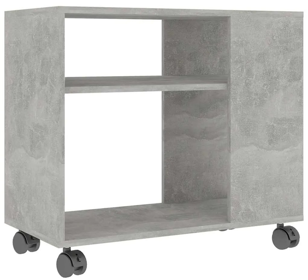 802124 vidaXL Странична маса, бетонно сива, 70x35x55 см, инженерна дървесина