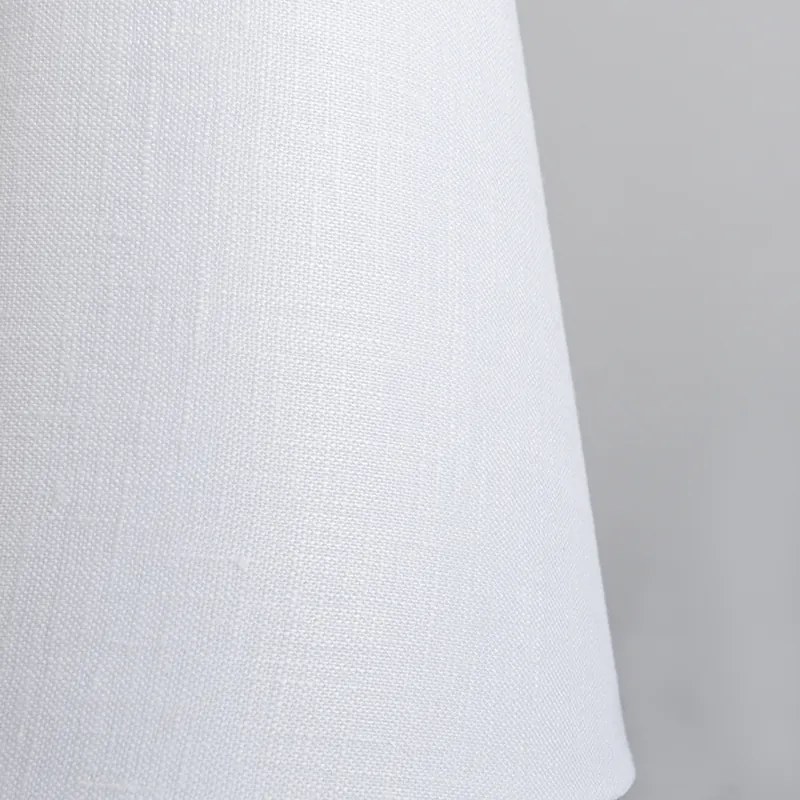 Бял ленен абажур с щипка 12 см кръгъл