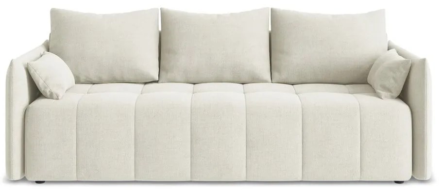 Бежов разтегателен диван с място за съхранение 225 cm Moku – Makamii