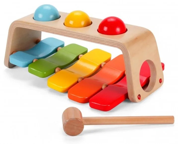Classic world  -  Дървена играчка - ксилофон с чукче