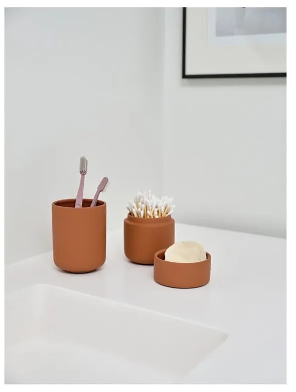 Оранжева каменина чаша за четки за зъби Ume – Zone