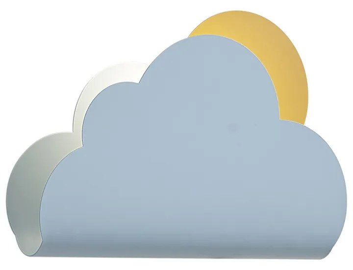 Детска стенна лампа син облак със слънце - Cloudy