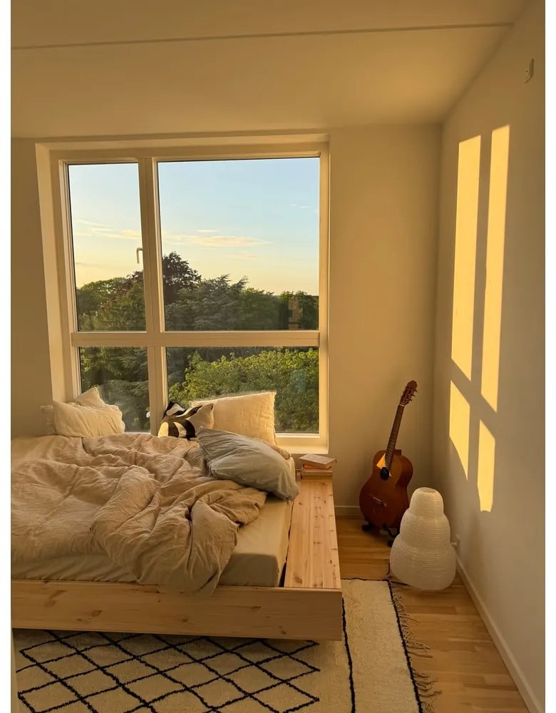 Двойно легло от масивен бор с включена подматрачна рамка в естествен цвят 180x200 cm Merge – Karup Design