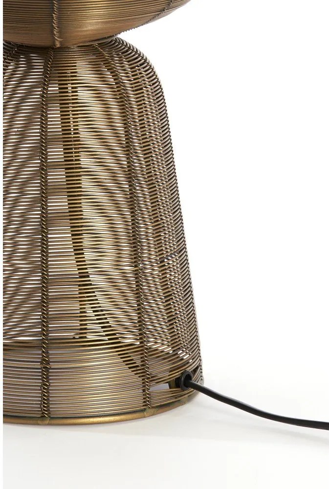 Метална настолна лампа в бронзов цвят (височина 42 cm) Aboso – Light & Living