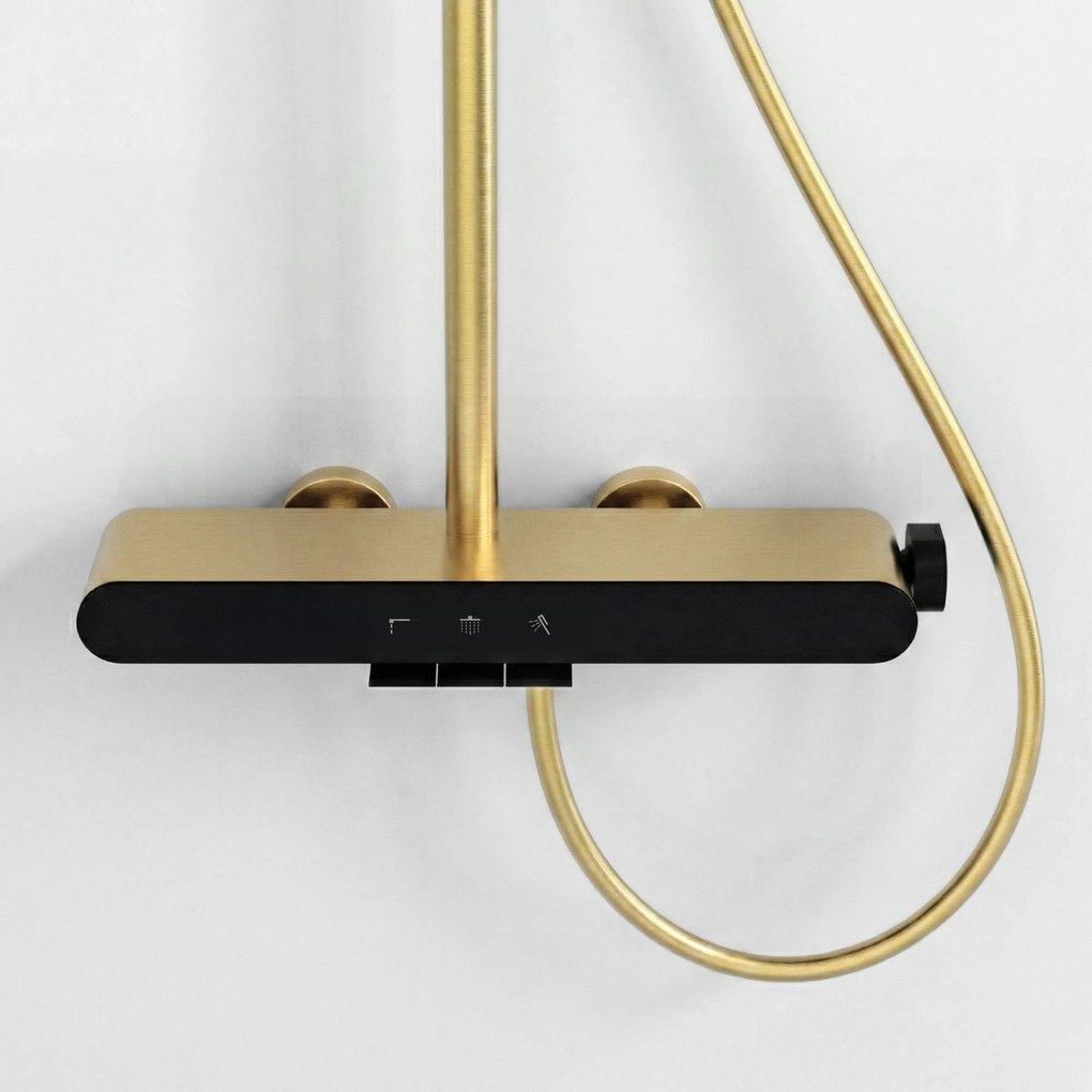 Комплект за душ REA Farel Brush Gold