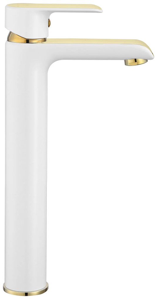 Смесител за мивка REA Bloom white gold High