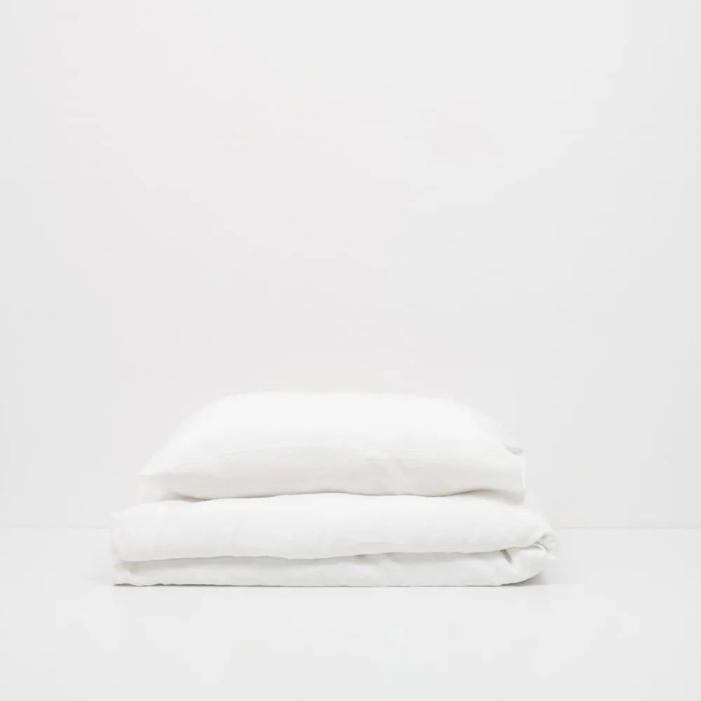 Детска бяла ленена калъфка за възглавница Nature, 40 x 60 cm - Linen Tales