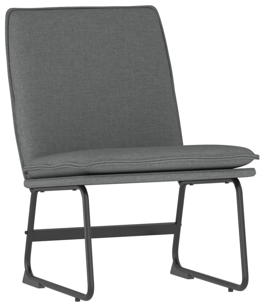 351313 vidaXL Стол шезлонг, тъмносив, 52x75x76 см, текстил