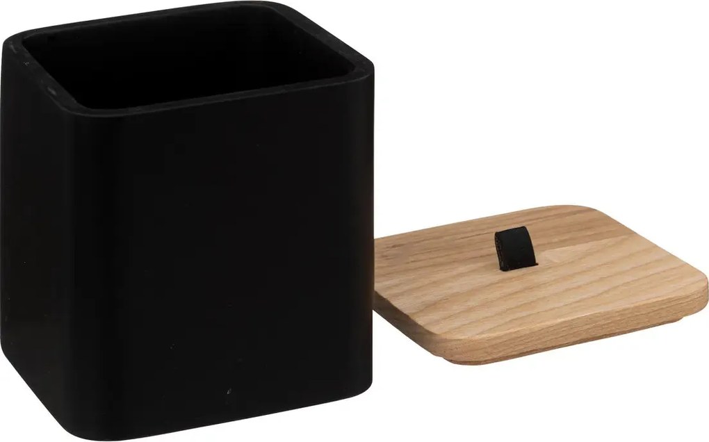 Контейнер за памук 5five Natureo, Смола - Черен