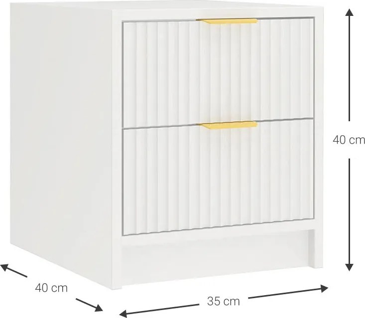 Нощно шкафче Allegro-Бяло