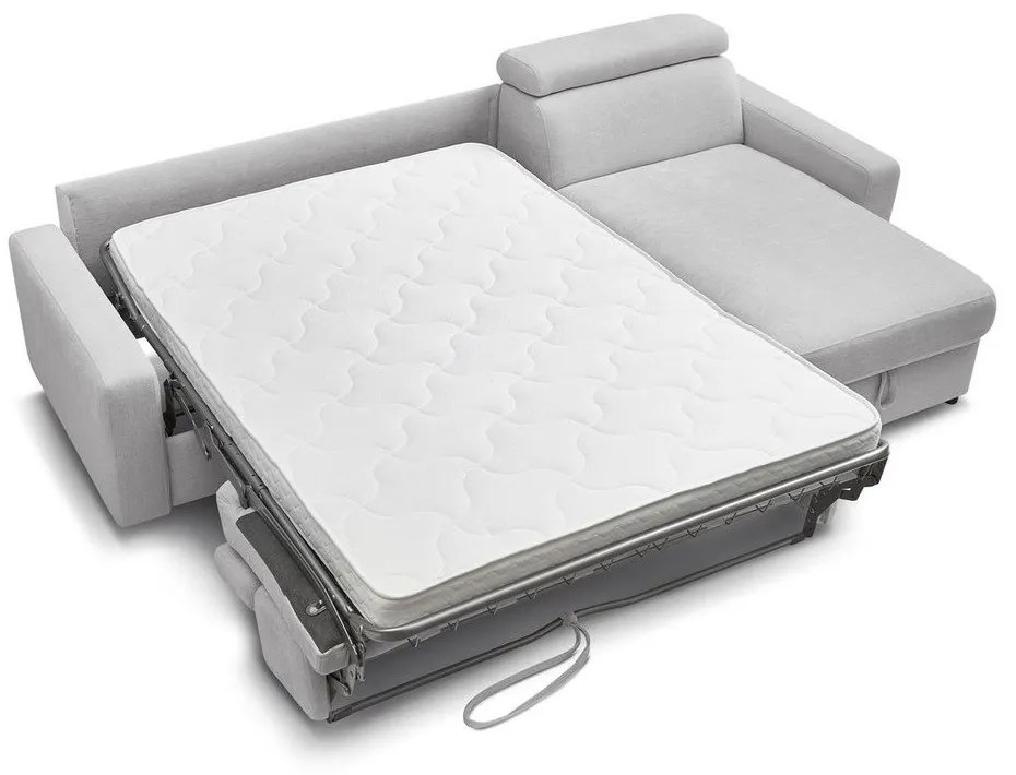 Светлосив разтегателен ъглов диван (променлив) Monaco – Bobochic Paris