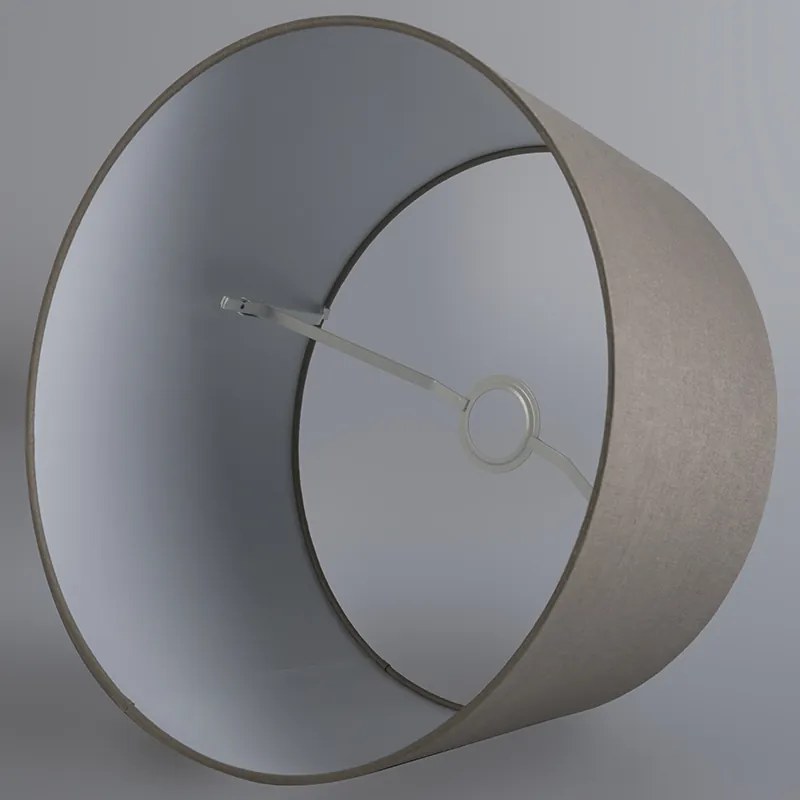 Модерна висяща лампа бяла с абажур 45 см таупе - Combi 1