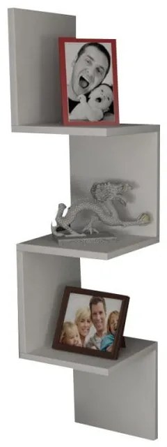 Бяла стенна етажерка с рафтове Corner - Furny Home