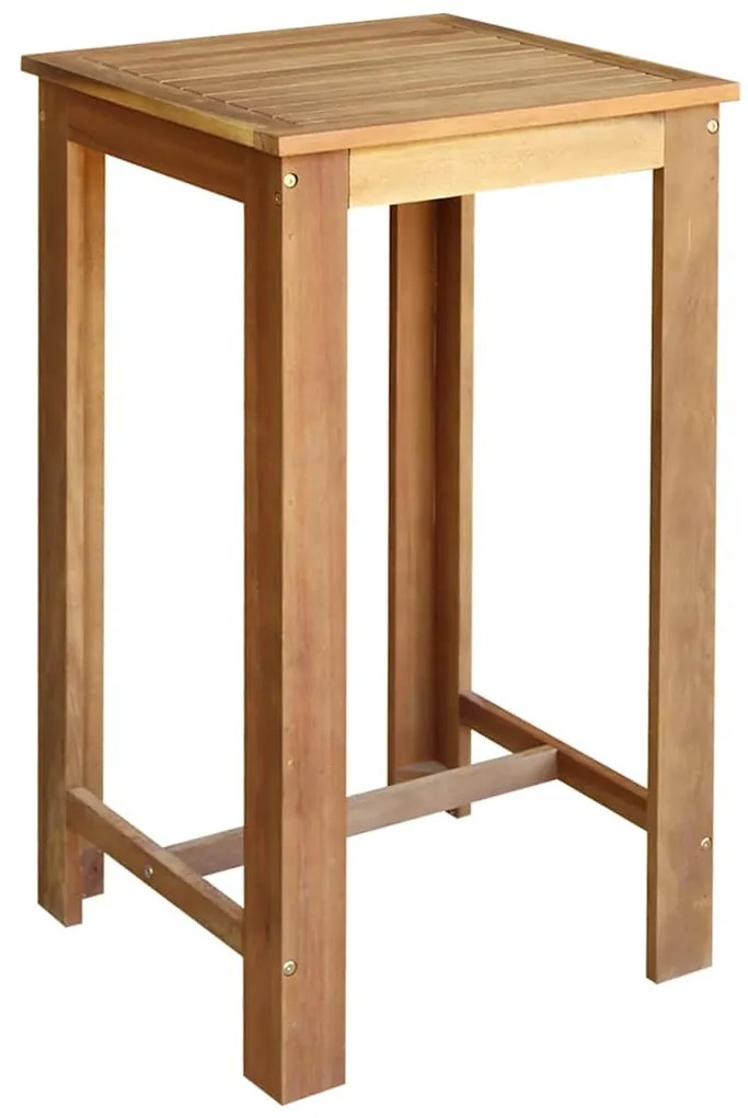 246663 vidaXL Бар маса, акация масив, 60x60x105 см