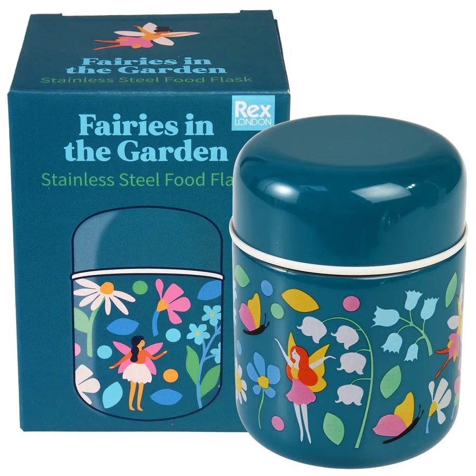 Син детски термос за храна 280 ml Fairies in the Garden – Rex London