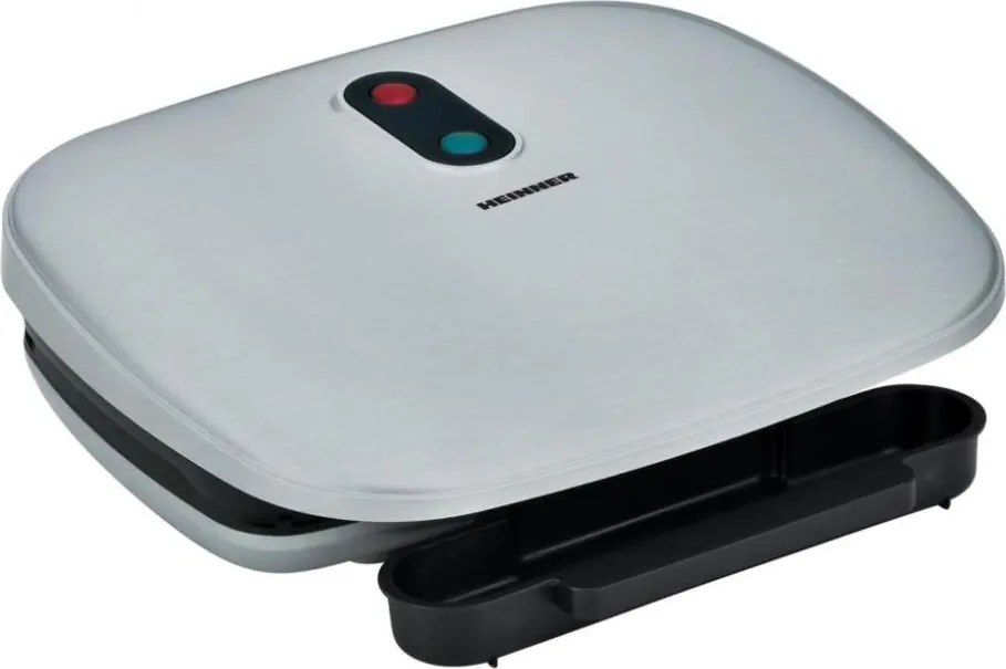 Heinner HEG-F1000SL - Контактен грил 1000W/230V матов хром/черно
