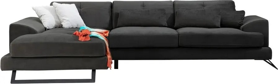 Тъмносив ъглов диван (ляв ъгъл) Frido - Balcab Home