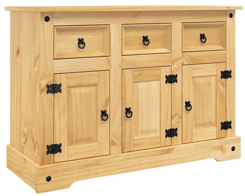 355083 vidaXL Бюфет "Corona", кафяв, 112x44x78 см, масивна дървесина, мексикански бор