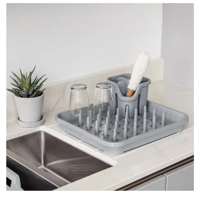 Сив отцедник за прибори от рециклирана пластмаса Eco Range - Addis