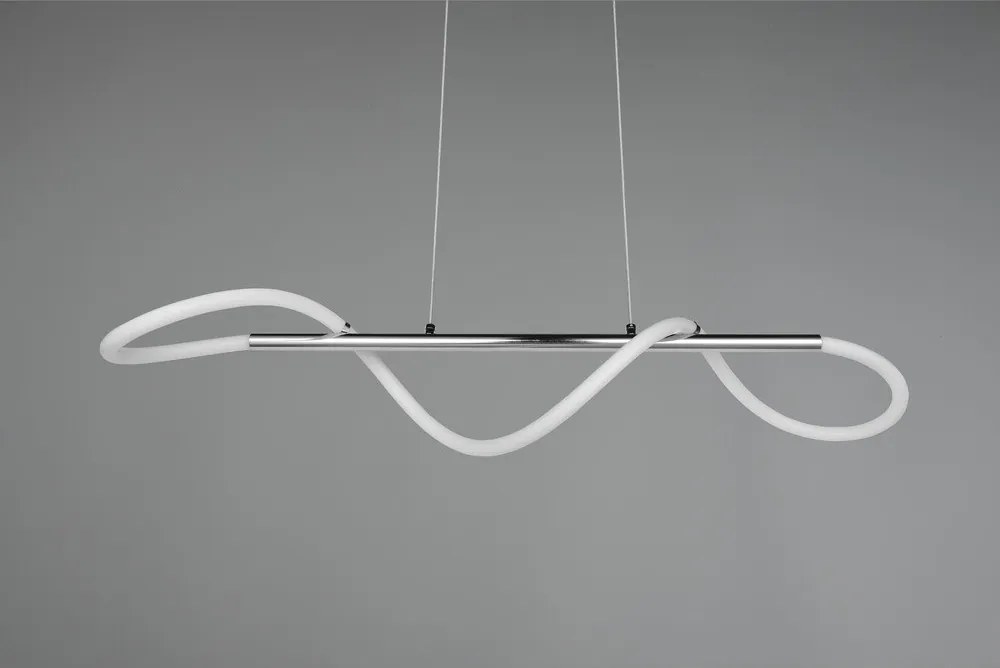 Метално LED затъмняващо се висящо осветително тяло в сребрист цвят Argos – Reality