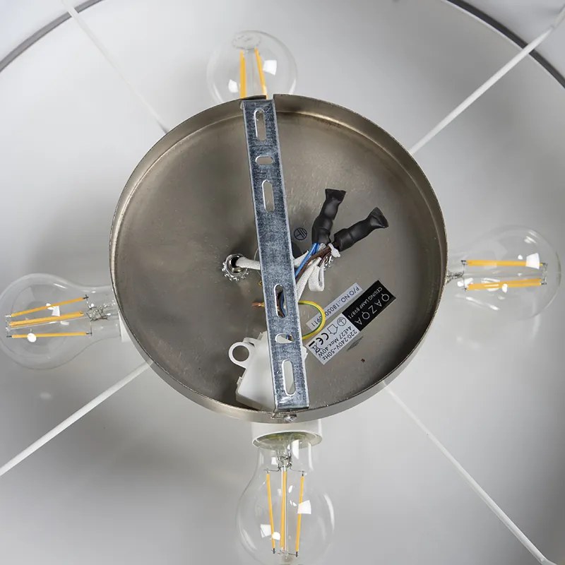 Ръстичен таванен аплик сив 50 см - Drum