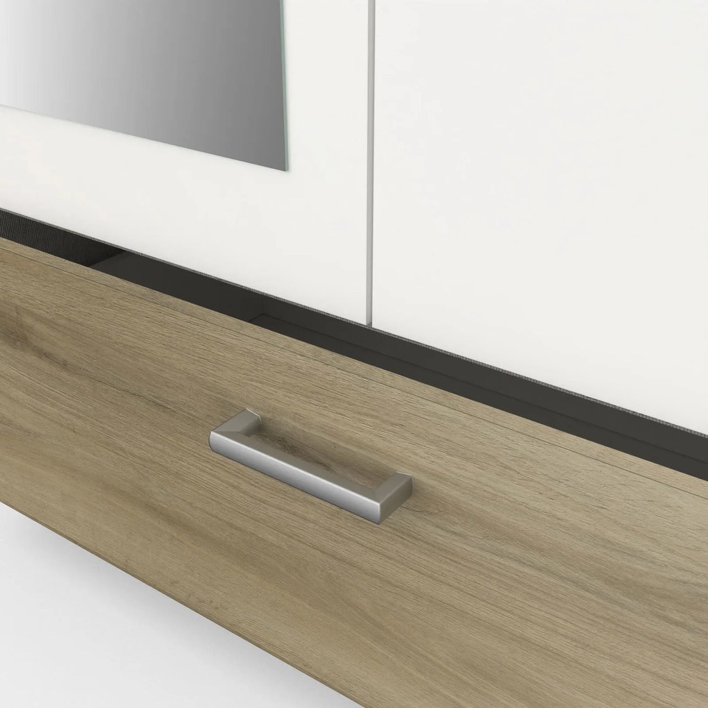 Гардероб Coben Двукрилен-дъб - бял