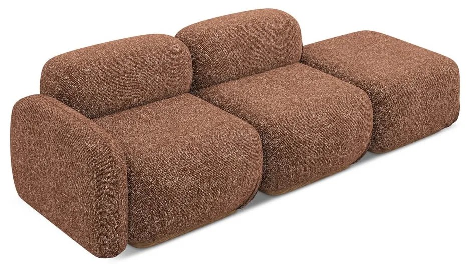 Оранжев/кафяв модулна лежанка (ляв ъгъл) Ailani – Makamii